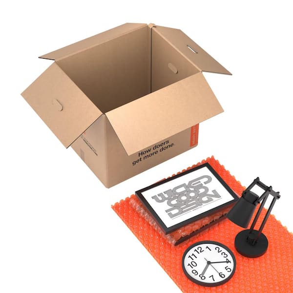 The Home Depot - 20 in. L x 16 in. W x 15 in. D Heavy-Duty Medium Moving Shipping and Packing Box with Handles