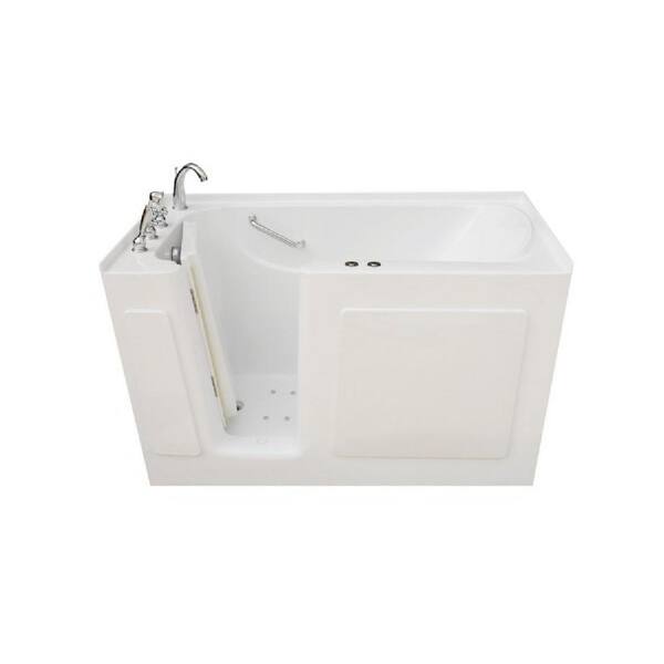 Pinnacle 4.5 ft. Left Drain Walk-In Whirlpool and Air Bath Tub in White with Tranquility Package