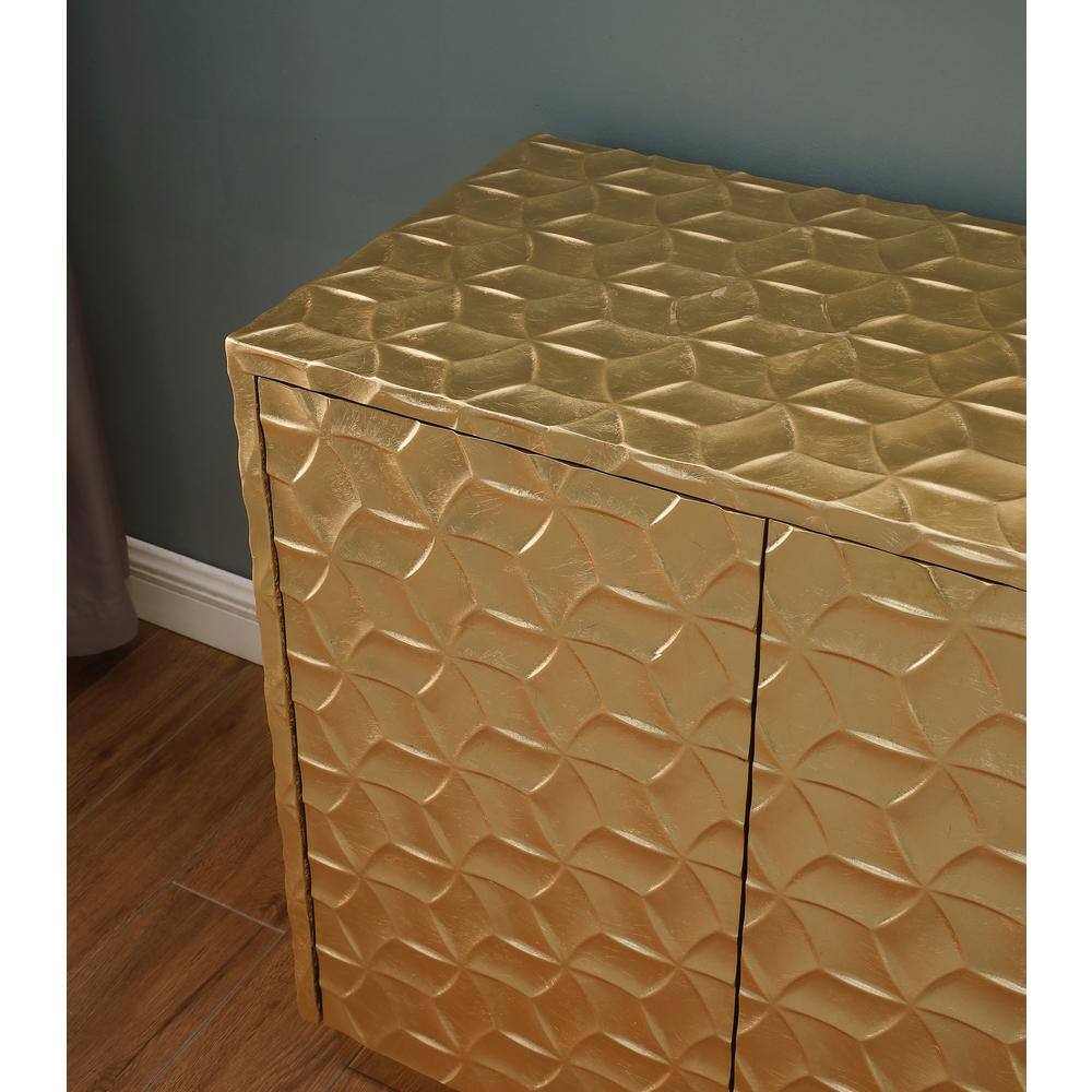 Genova 65'' Gold Metallic Sheen Sideboard