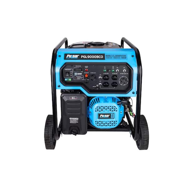 Pulsar 9000W Dual Fuel Open Frame Generator with Electric and