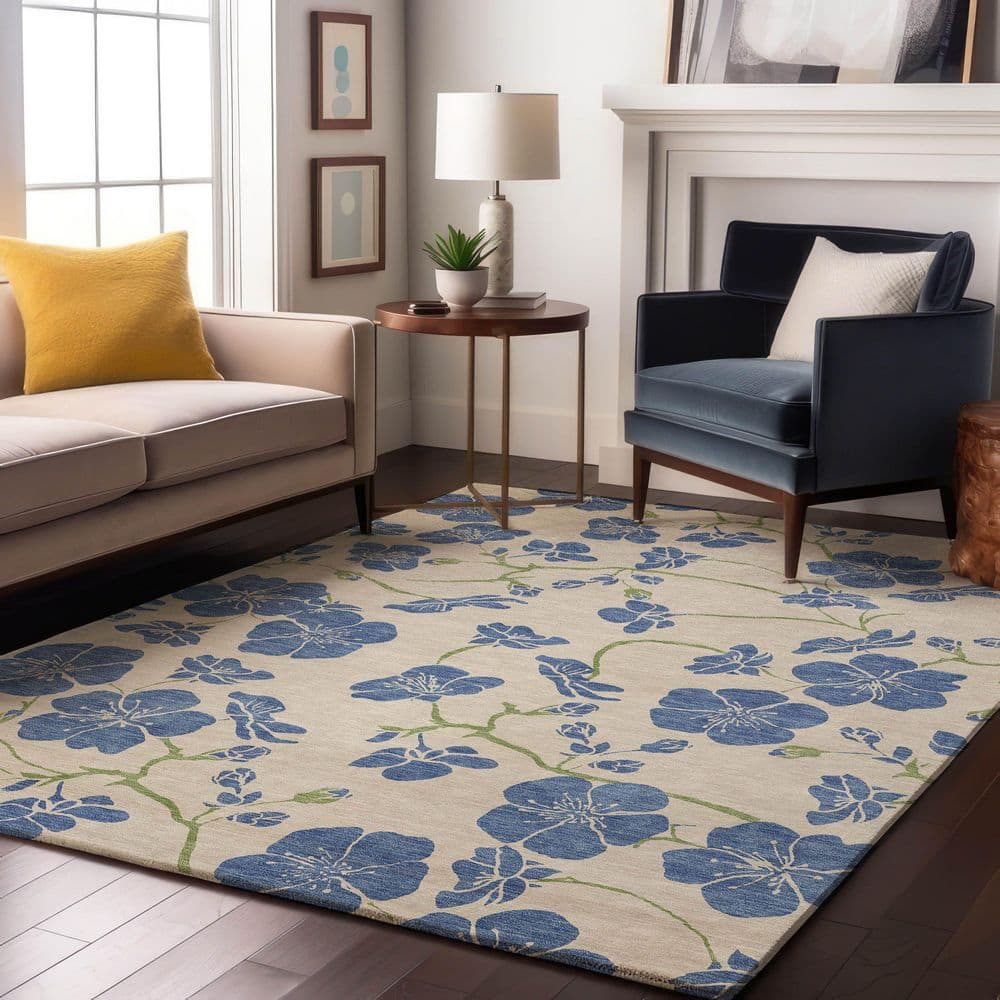 Mayfield Premium Machine Washable Abstract AMF1034 Linen 10 ft. x 14 ft. Area Rug price history on PriceWatchPro