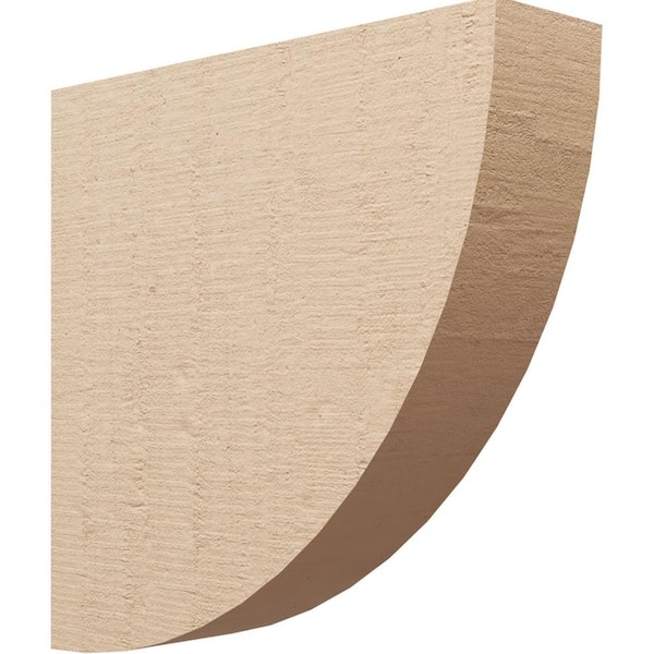 Ekena Millwork Thin Series 1 6 in. x 24 in. x 24 in. Durham Rough Cedar Woodgrain Timberthane Polyurethane Corbel in Primed Tan
