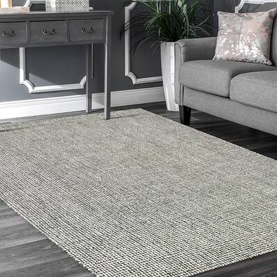 Criss Cross Gray 9 ft. x 12 ft. Indoor Area Rug
