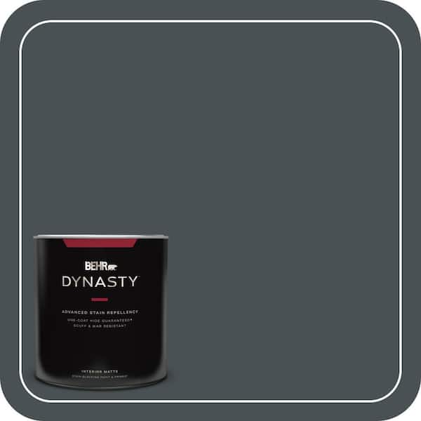 BEHR DYNASTY 1 qt. #720F-7 Dark as Night Matte Interior Stain-Blocking Paint and Primer