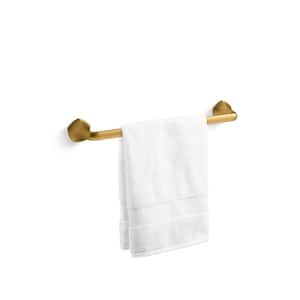Sundae 18 in. Wall Mounted Towel Bar in Vibrant Brushed Moderne Brass