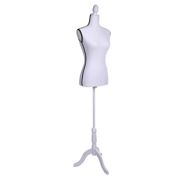 SGSG Female Mannequins White Professional Dressmaker Dress Form Pinnable  Large Female Mannequin Torso Tailor Model with Metal Base (110#)