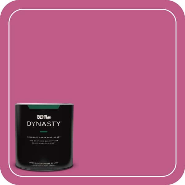 BEHR DYNASTY 1 qt. #P120-5 Beauty Queen Semi-Gloss Enamel Interior Stain-Blocking Paint and Primer