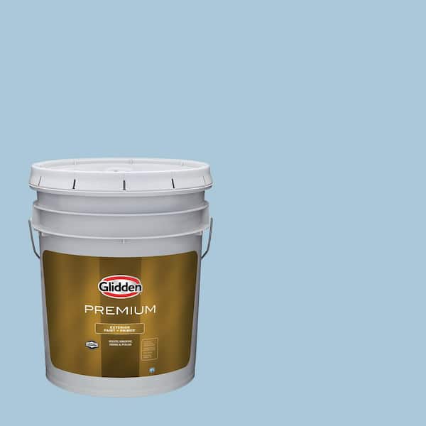 Glidden Premium 5 gal. PPG1157-3 Sonata Semi-Gloss Exterior Latex Paint