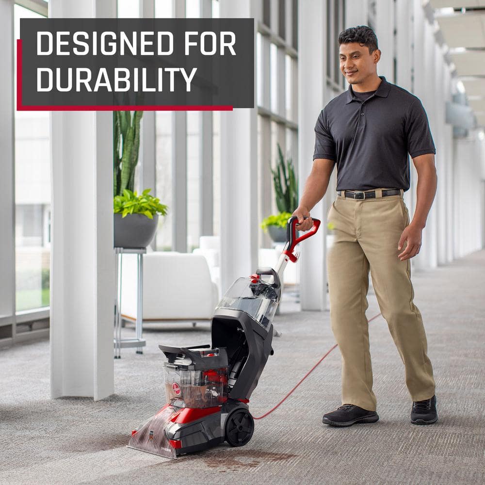 Hoover Red and Black Upright Commercial Carpet Cleaner