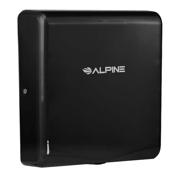 Alpine Industries Willow Commercial Black Brushed Stainless Steel High Speed Automatic Electric Hand Dryer