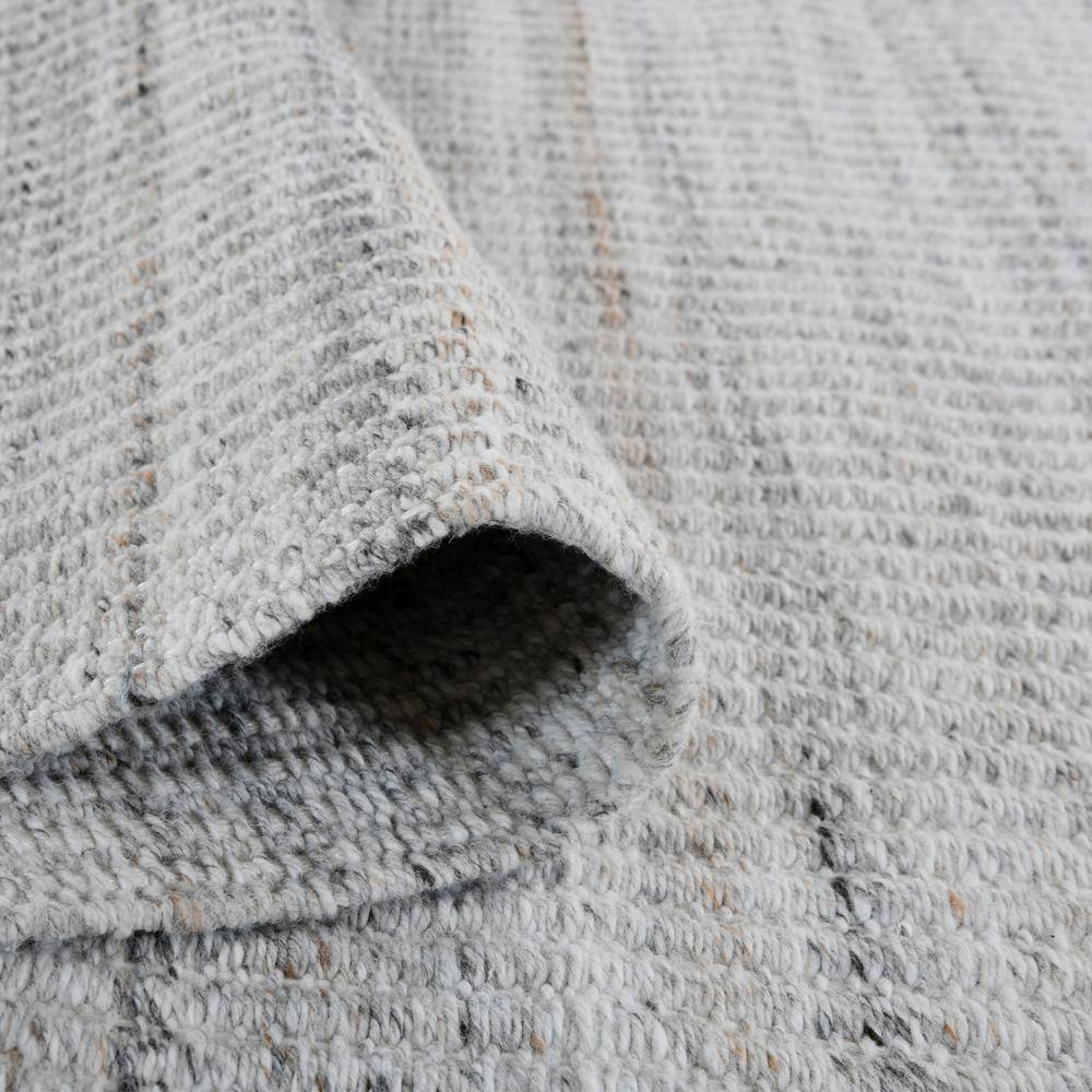 Gray Geometric Hand-Woven Outdoor Polyester Rug 4' x 6'