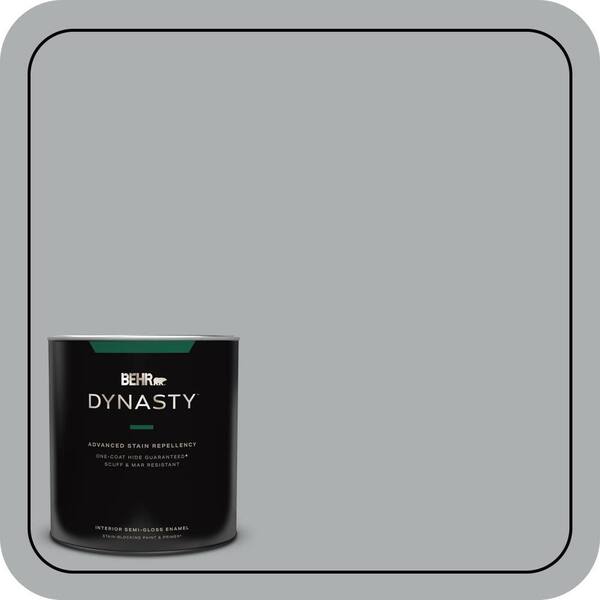 BEHR DYNASTY 1 qt. #N500-3 Tin Foil One-Coat Hide Semi-Gloss Enamel Interior Stain-Blocking Paint & Primer