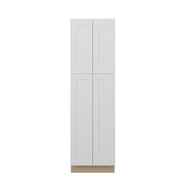 Unbranded Norfolk Shaker 24 in. W x 84 in. H x 24 in. D in Painted White Plywood Assembled Pantry Cabinet