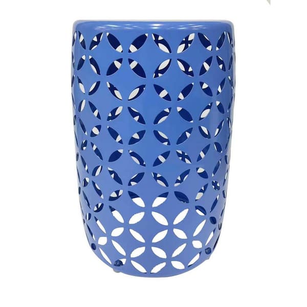 SAIL BLUE METAL OUTDOOR PATIO SIDE TABLE