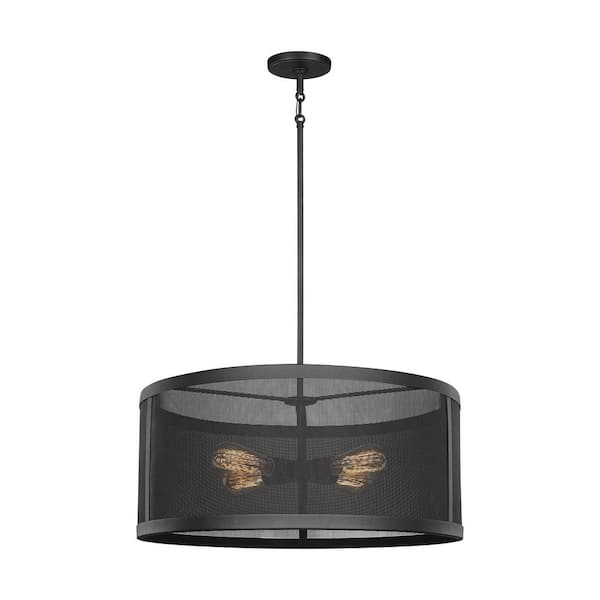 Gereon 4-Light Black Pendant