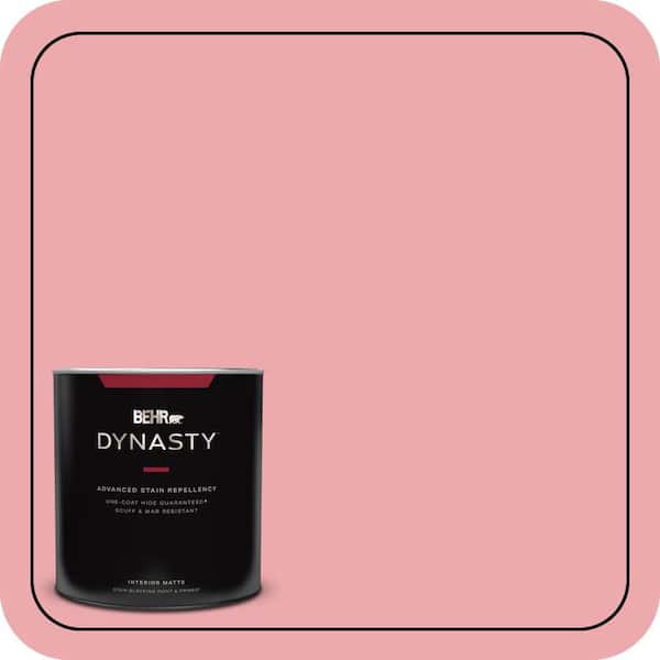 BEHR DYNASTY 1 qt. #140C-3 Hibiscus Petal Matte Interior Stain-Blocking Paint and Primer