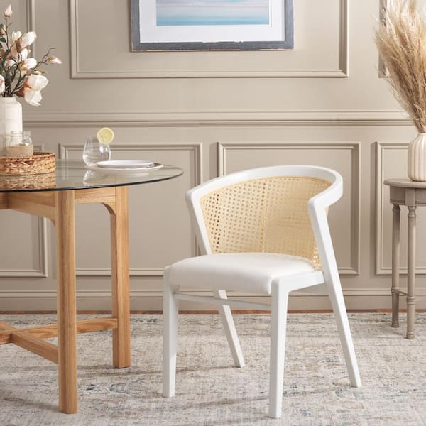 SAFAVIEH Edan White 30.31 in. Wood Dining Chair