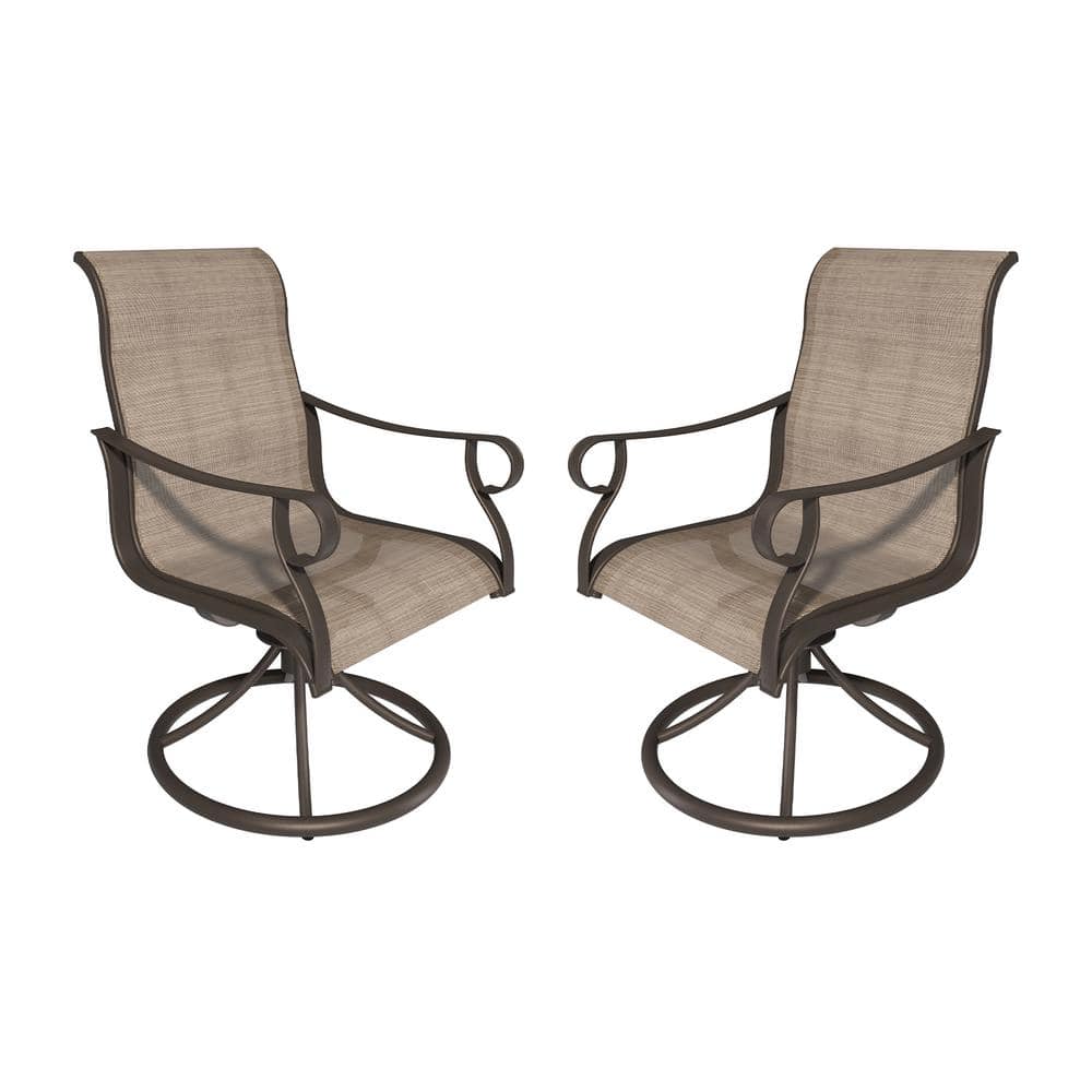 Clihome 360-Degree Swivel Sling Outdoor Dining Chair (Set of 2) CL ...