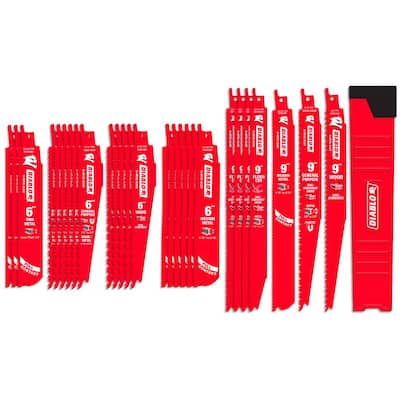 Bi-Metal Reciprocating Saw Blade Set (28-Piece)