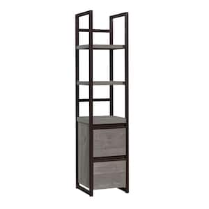 Manhattan Gate 16.535 in. Wide Mystic Oak Accent Bookcase with File Drawers
