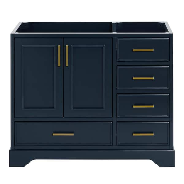ARIEL Stafford 42.75 in. W x 21.5 in. D x 34.5 in. H Bath Vanity Cabinet without Top in Midnight Blue