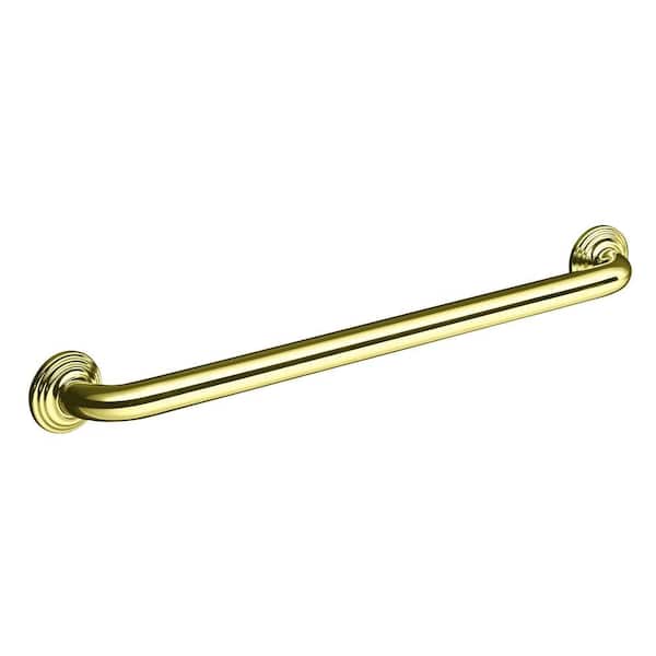KOHLER Traditional 24 in. Concealed Screw Grab Bar in Vibrant French Gold
