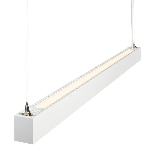 Maxxima 4 ft. LED White Linear Up/Down Light Fixture 3 CCT 3500K-5000K ...
