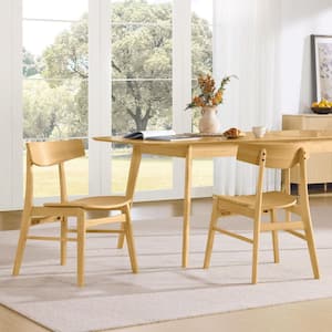 Wilson Oak Wood Ergonomic Bentwood Modern Farmhouse Dining Chair Set of 2
