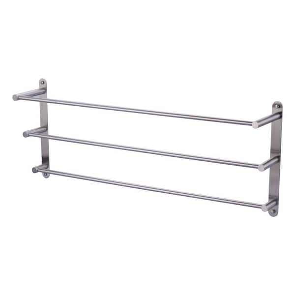 32 in Stainless Steels Wall Mounted Single Towel Holders in Brushed Nickel