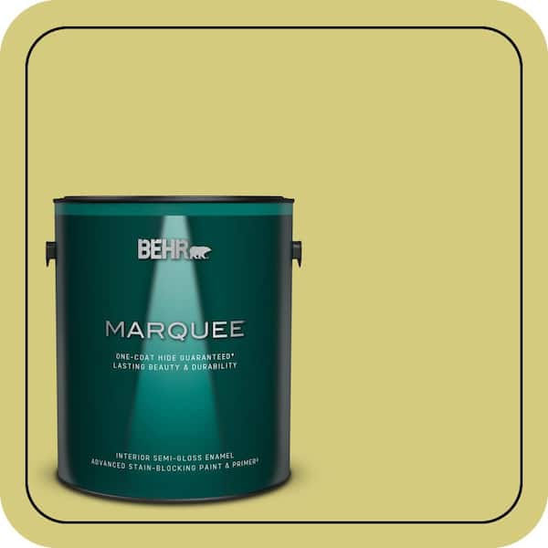 BEHR MARQUEE 1 gal. #P350-4 Spring Grass Semi-Gloss Enamel Interior Paint & Primer