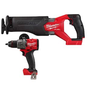 M18 FUEL 18-Volt Lithium-Ion Brushless Cordless 1/2 in. Hammer Drill/Driver and SAWZALL Reciprocating Saw