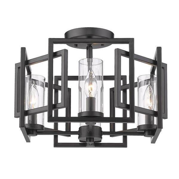 home depot black flush mount light