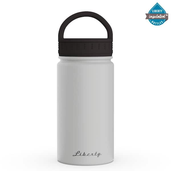 Liberty 12 oz. Charcoal Insulated Stainless Steel Water Bottle with D-Ring Lid, Grey