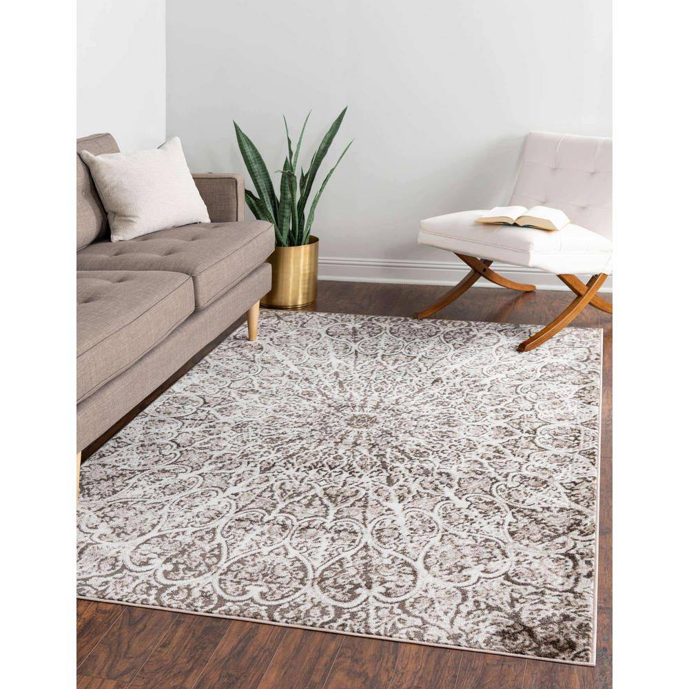 Grace Brown Rectangular Synthetic Indoor Area Rug