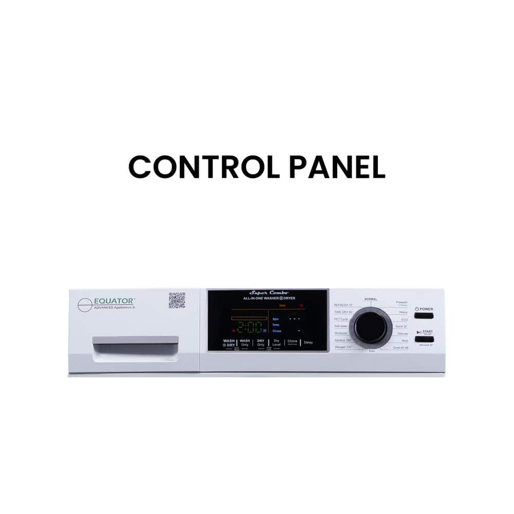 White 1.62cf Ventless All-in-One Washer Dryer with LED Control Panel