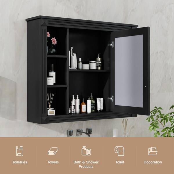 Siavonce 16.3 in. W x 35 in. D x 28.7 in. H Wall Mounted, Medicine