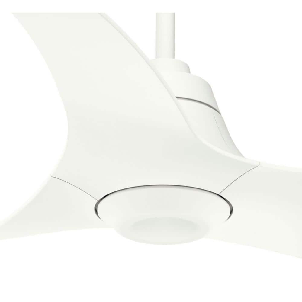 Porcelain White 60" Arwen 3-Blade Ceiling Fan with LED Light and Remote