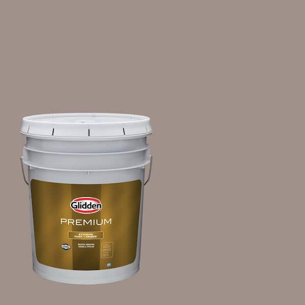 Glidden Premium 5 gal. PPG1018-5 Talavera Semi-Gloss Exterior Latex Paint