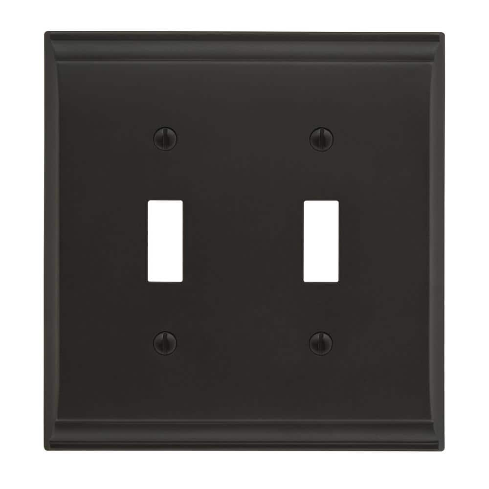 Amerock Black 2-Gang Toggle Wall Plate (1-Pack) BP36501BBR - The Home Depot