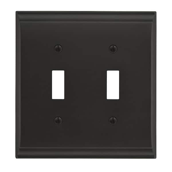 Amerock Black 2-Gang Toggle Wall Plate (1-Pack) BP36501BBR - The Home Depot