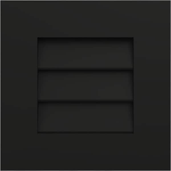 12 in. W x 12 in. H EnduraCore Composite Louver Shutters Sample, Black