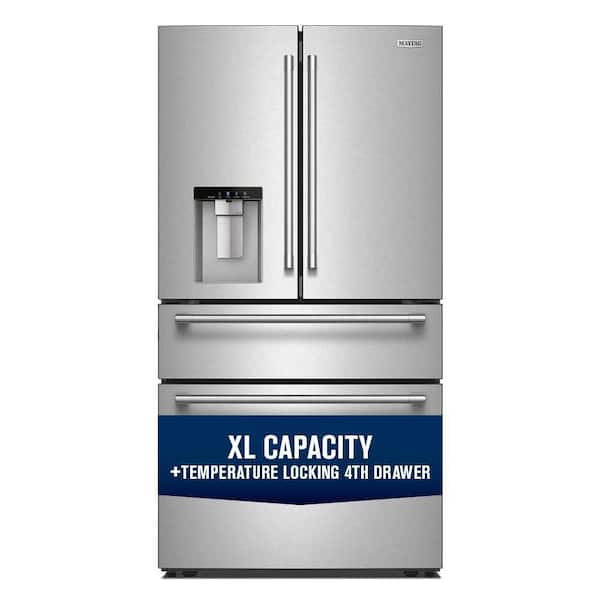 36 in. 28.9 cu. ft. Freestanding French Door Refrigerator in Fingerprint-Resistant Stainless Finish with XL Capacity
