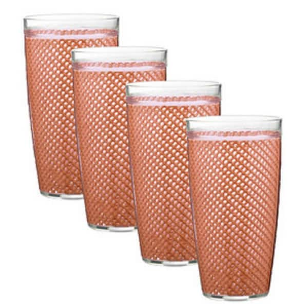 Fishnet 22 oz. Orchid Insulated Drinkware (Set of 4)