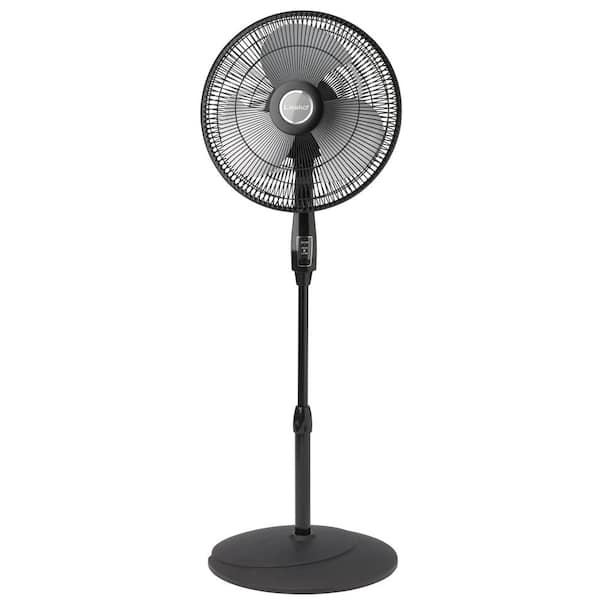 Lasko Adjustable-Height 16 in. Oscillating Performance Black Pedestal Fan with Remote Control