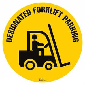 16 in. Designated Fork Lift Parking Industrial Strength Floor Sign