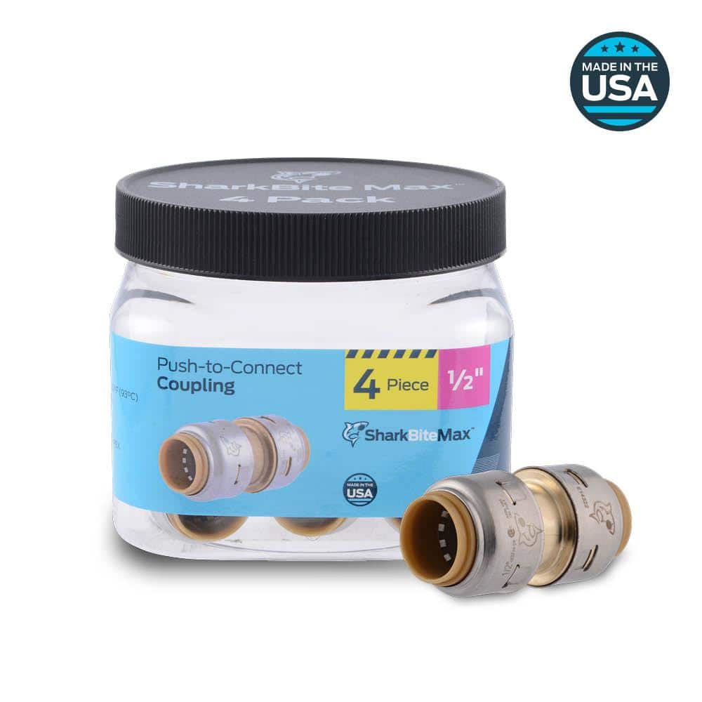SharkBite Max 1/2 in. PushtoConnect Brass Coupling Fitting Pro Pack