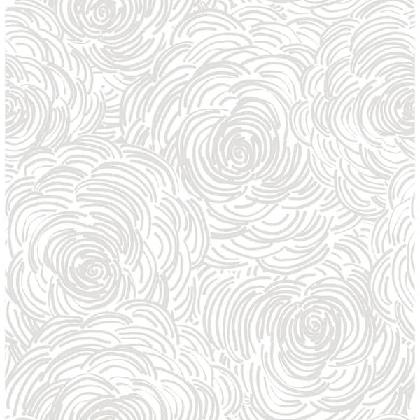 A-Street Prints Celestial Taupe Floral Paper Strippable Wallpaper (Covers 56.4 sq. ft.)