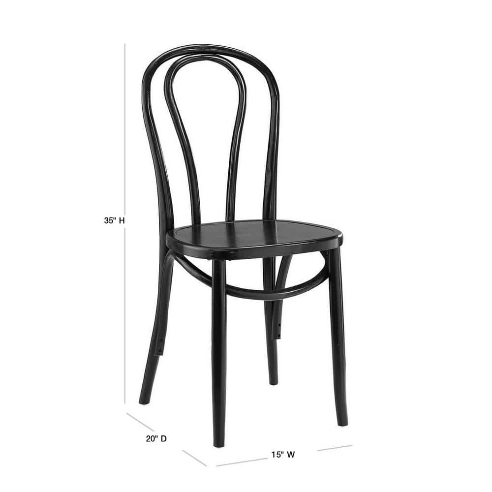 Eon Black Elm Wood Low Side Chair