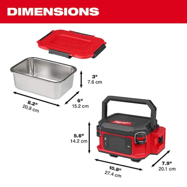 Milwaukee M18 18V Lithium-Ion Jobsite Lunch Warmer (Tool-Only