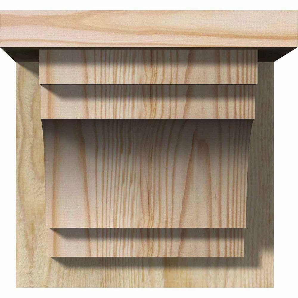 8" Douglas Fir Rough Sawn Mediterranean Corbel with Backplate